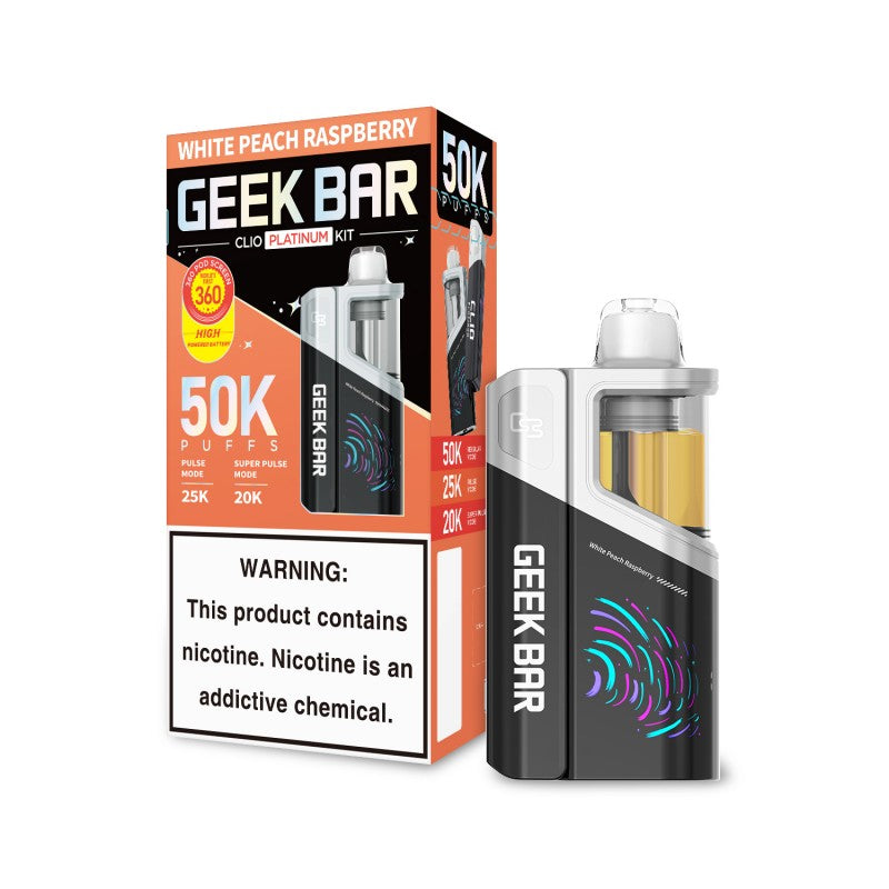 Geek Bar CLIO Platinum 50K - White Peach Raspberry