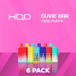 HQD Cuvie Bar 7000 Puffs Disposable Vape - 6 Pack