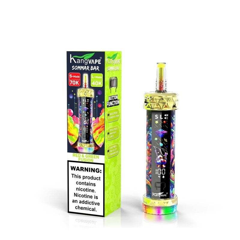 Kangvape Sommar Bar 70K Disposable Hookah Vape - ( 1 Pack ) - Red & Green Fusion