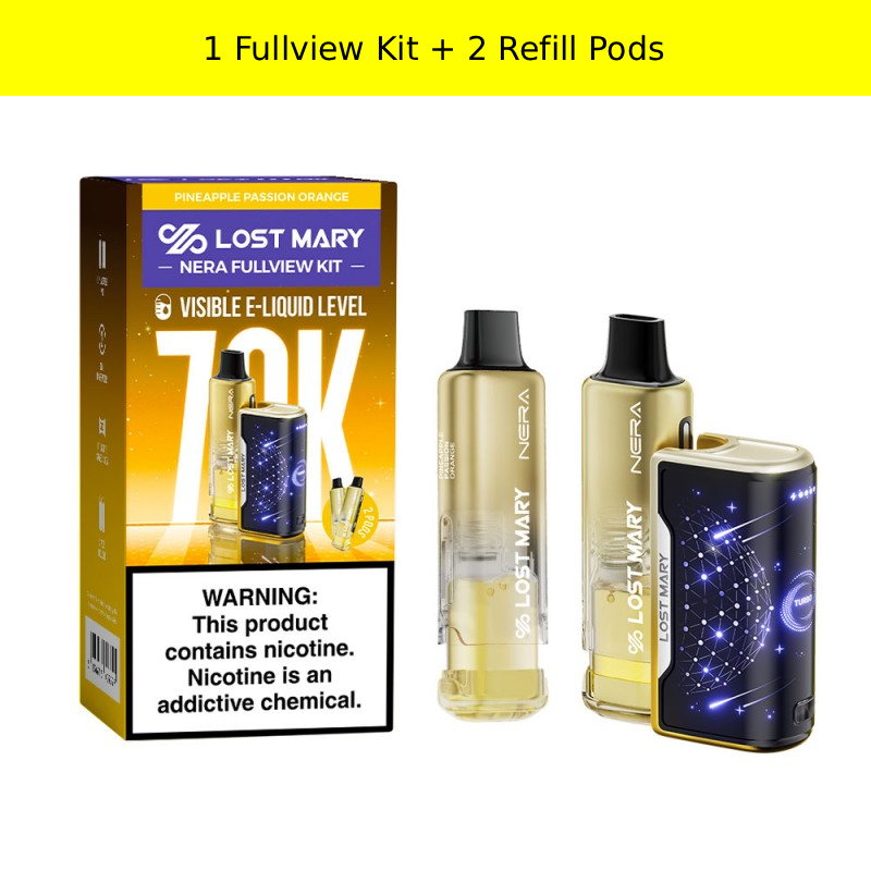 Lost Mary Nera Fullview 70K Kit - Pineapple Passion Orange