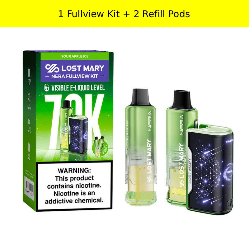 Lost Mary Nera Fullview 70K Kit - Sour Apple Ice