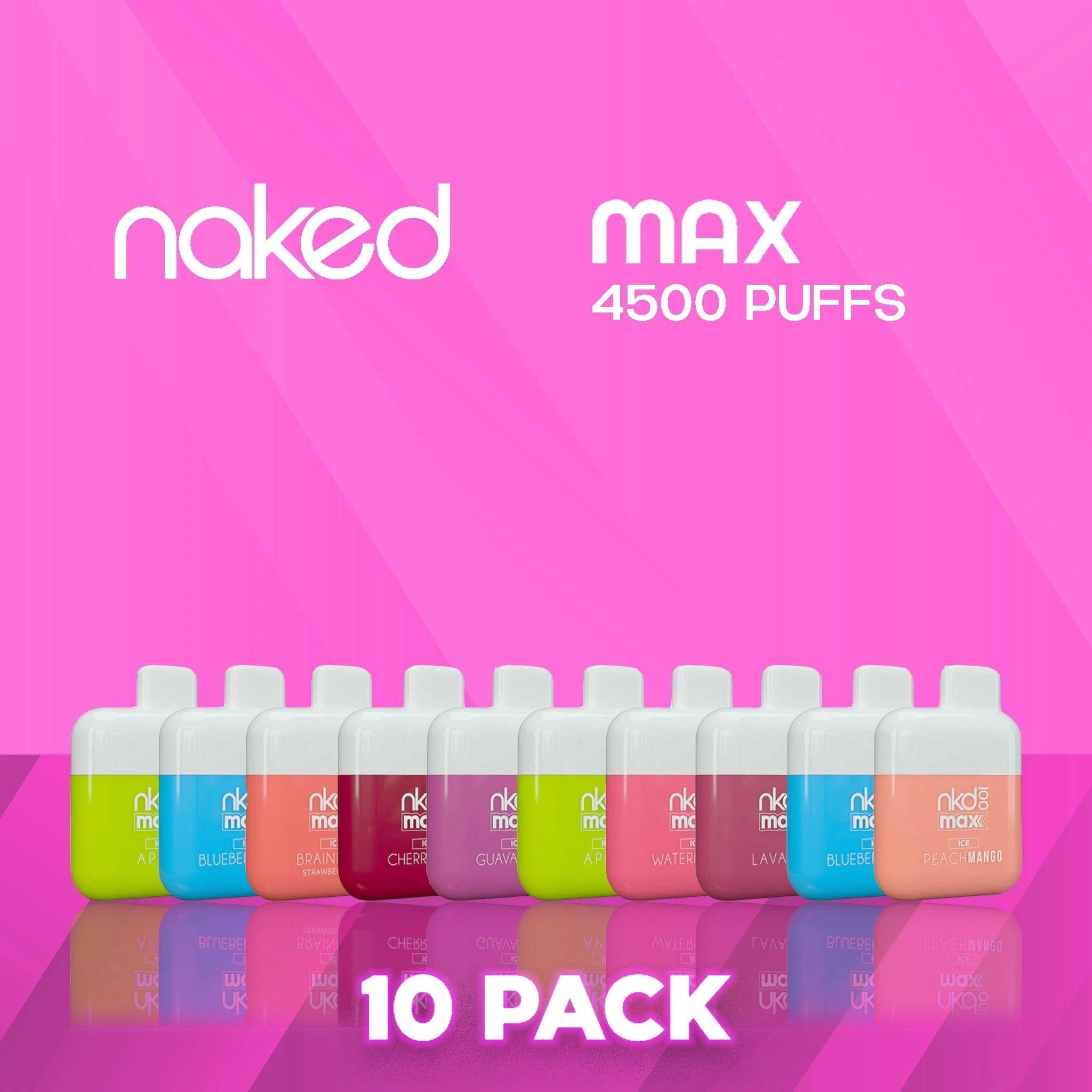 Naked 100 Max Disposable Vape 4500 Puffs - 10 Pack - Image 2