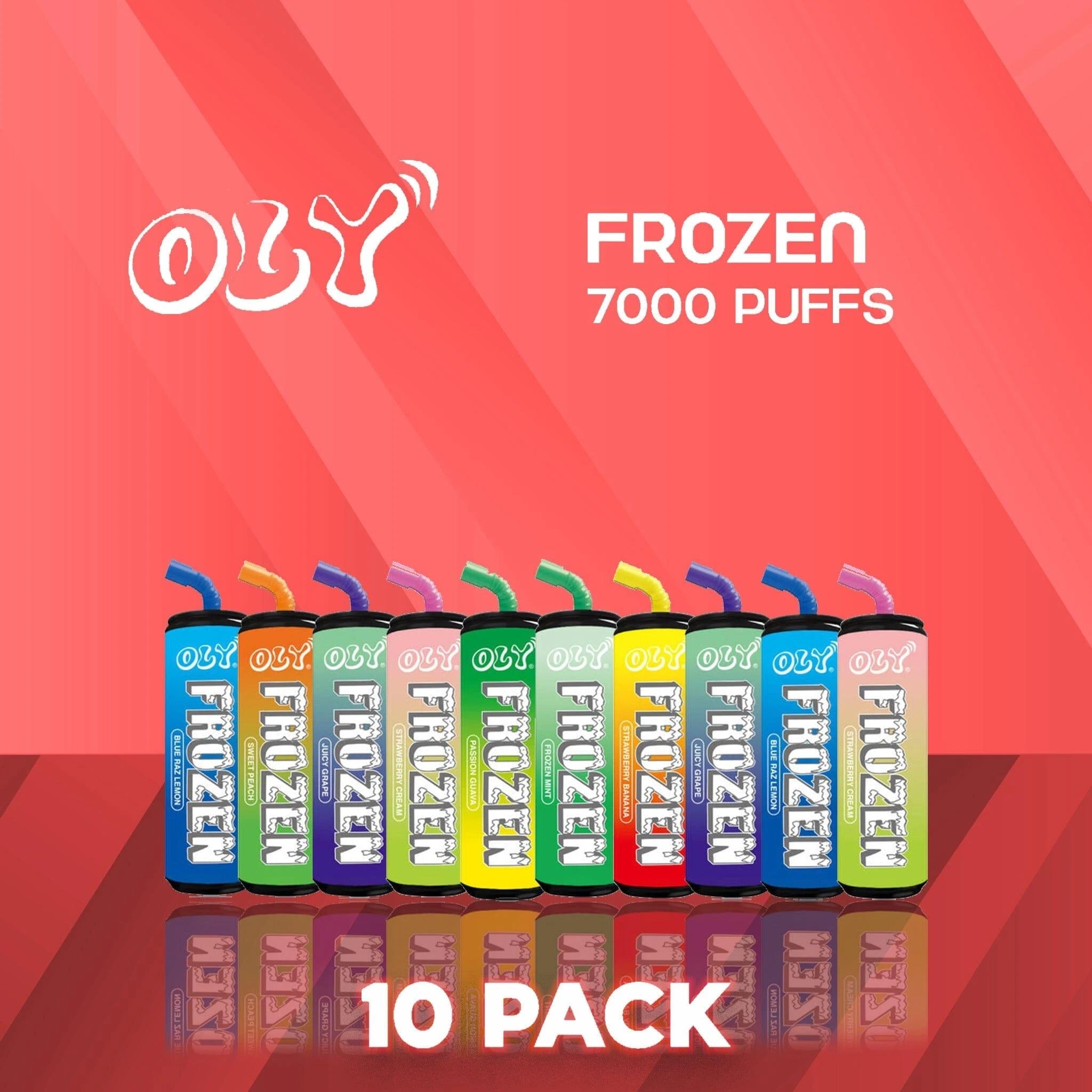 Oly Frozen Disposable Vape 7000 Puffs - 10 Pack - Image 2