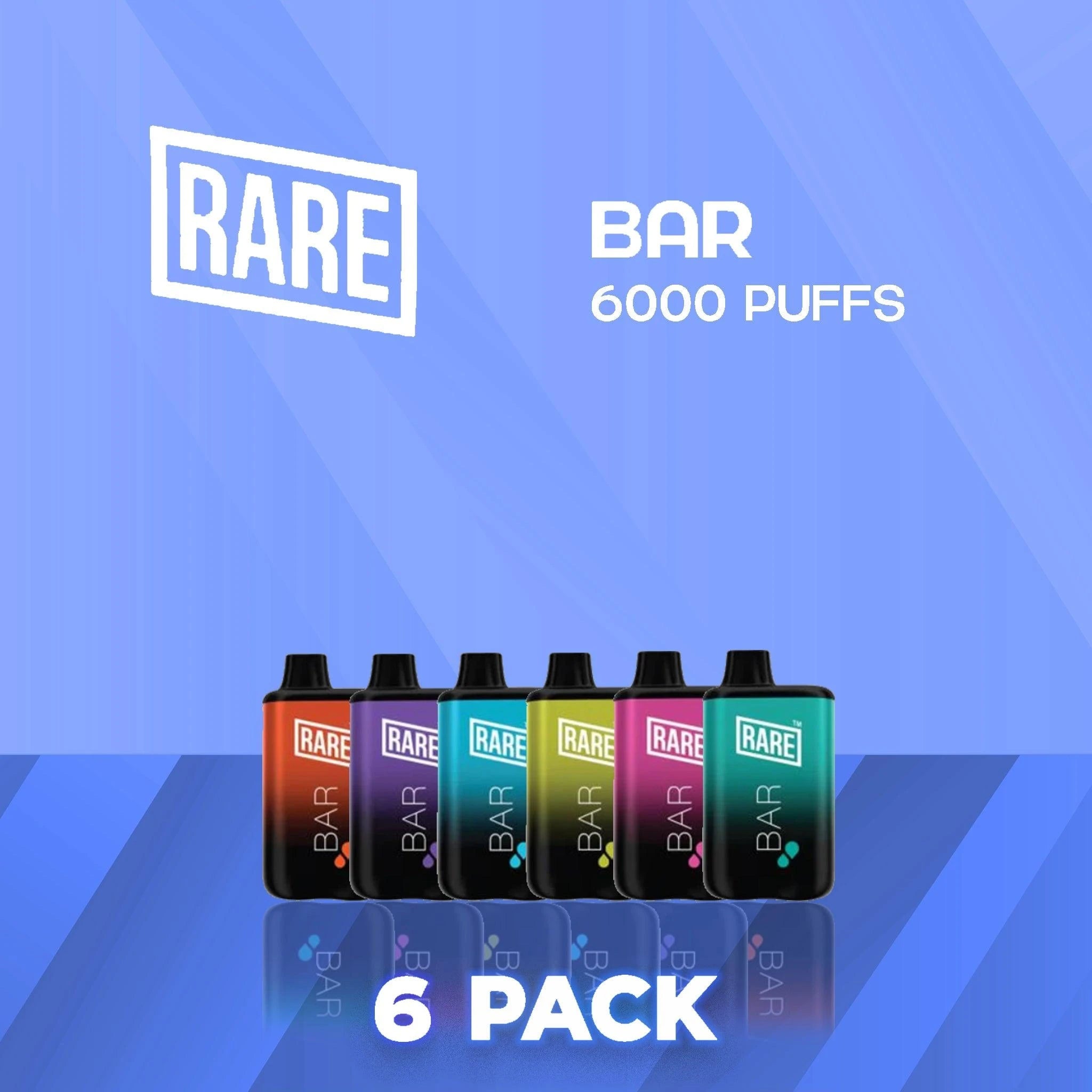 Rare Bar 6000 Puffs Disposable Vape - 6 Pack