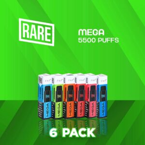Rare Mega Mesh 5500 Puffs Disposable Vape - 6 Pack
