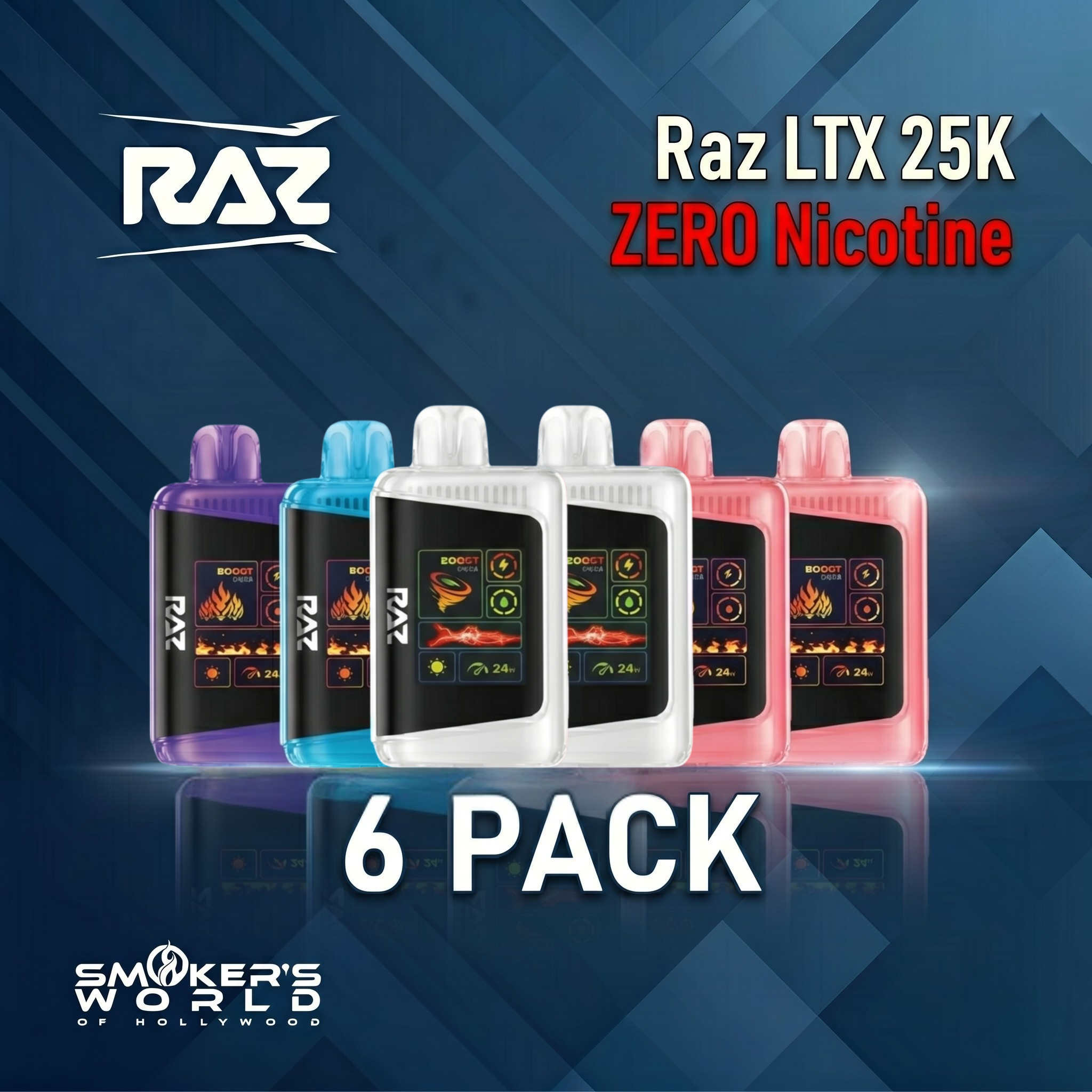 RAZ LTX 25K Zero NIc ( 6 Pack)