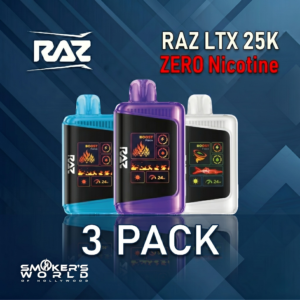 RAZ LTX 25K Zero NIc ( 3 Pack)