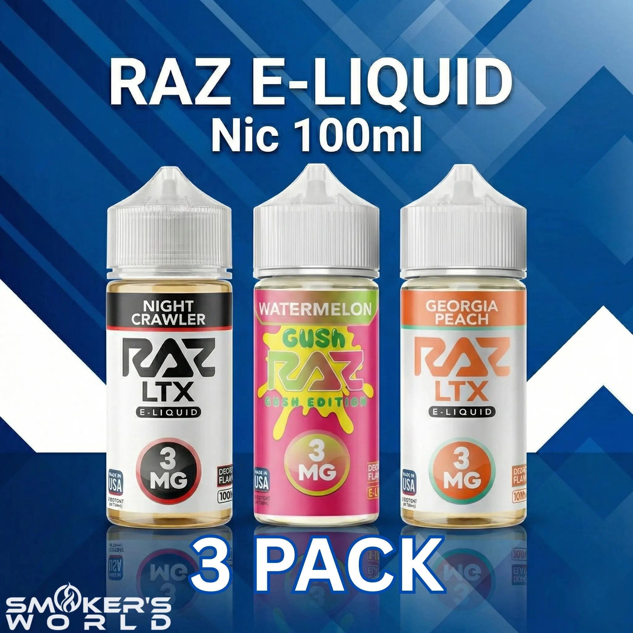 RAZ E-Liquid Nic 100ml - (3 Pack)