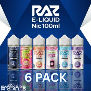 RAZ E-Liquid Nic 100ml - (6 Pack)