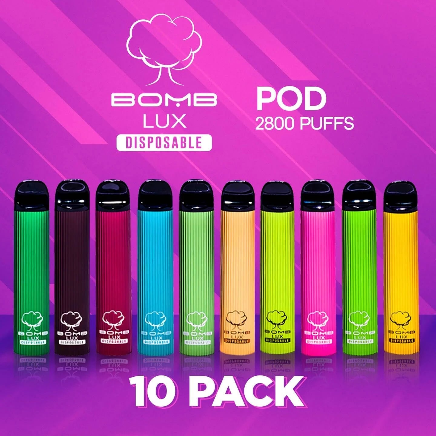 Bomb LUX Disposable Vape 2800 Puffs - 10 Pack