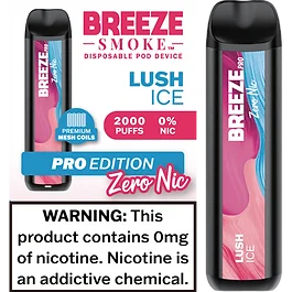 Breeze Pro Zero Nicotine 2000 Puffs Disposable Vape - 1 Pack - Image 5