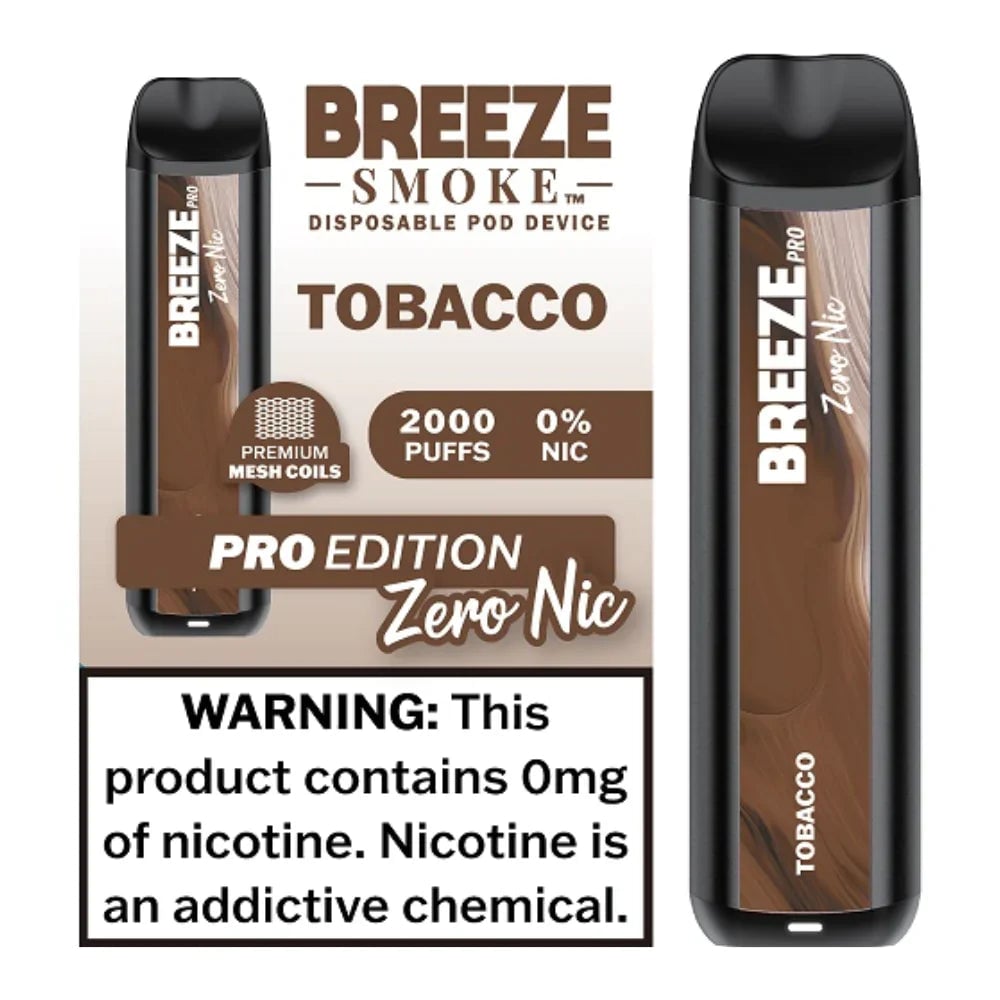 Breeze Pro Zero Nicotine 2000 Puffs Disposable Vape - 1 Pack - Image 9