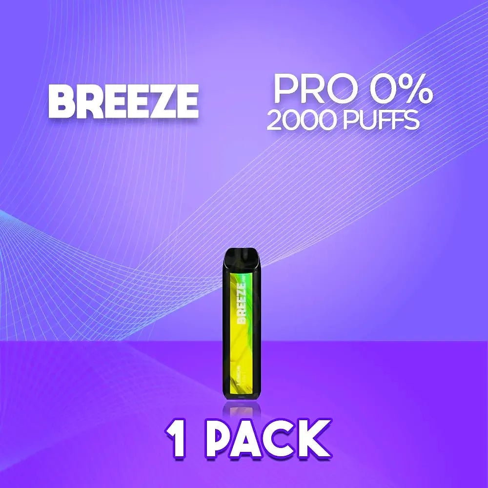 Breeze Pro Zero Nicotine 2000 Puffs Disposable Vape - 1 Pack - Image 2