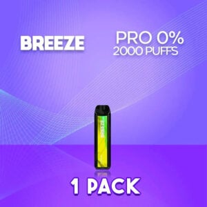 Breeze Pro Zero Nicotine 2000 Puffs Disposable Vape - 1 Pack