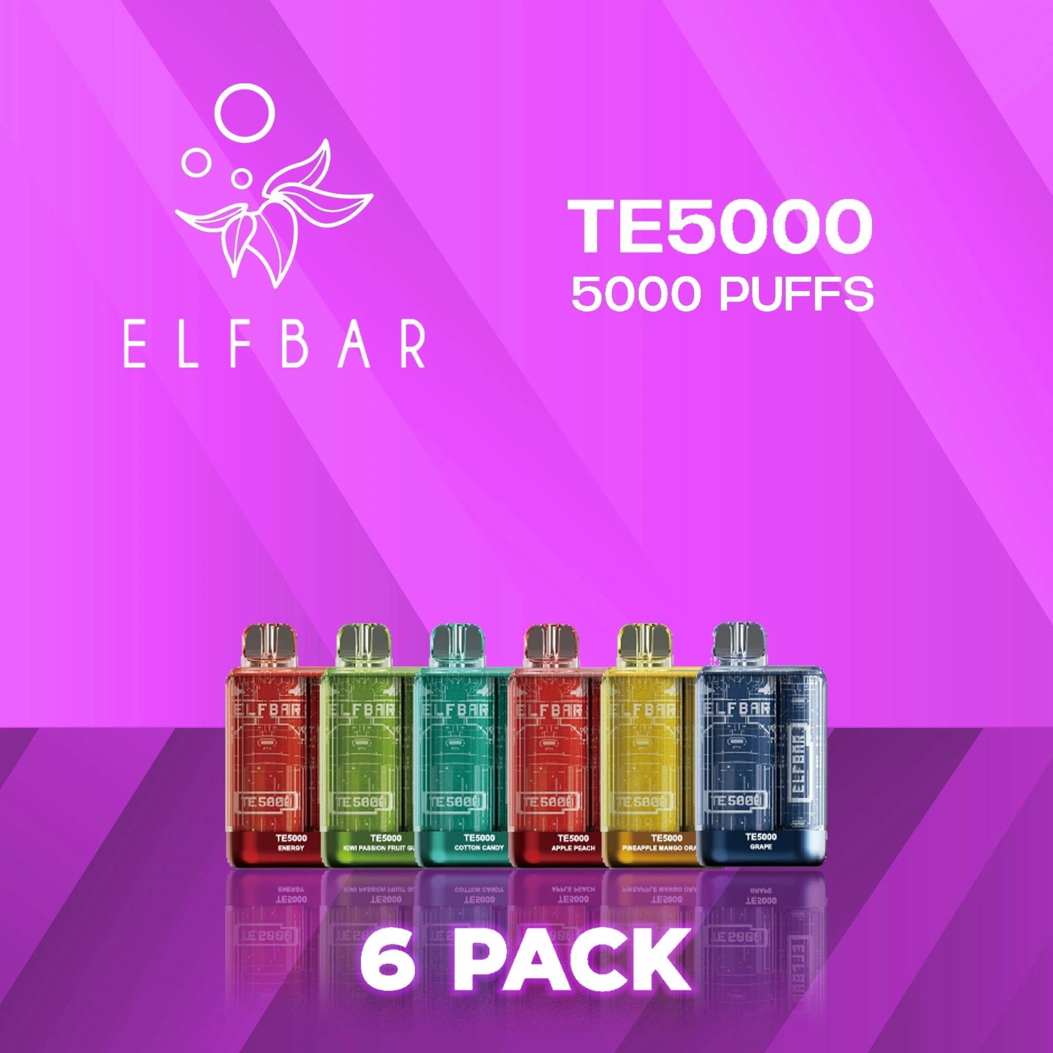 EB TE5000 Disposable Vape 5000 Puffs - 6 Pack
