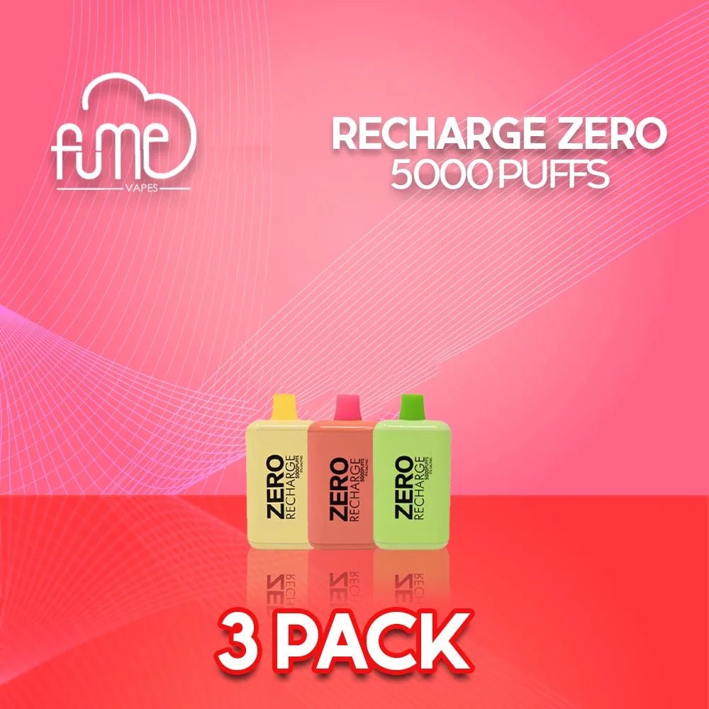 Fume Recharge Zero 0% Disposable Vape - 3 Pack - Image 2