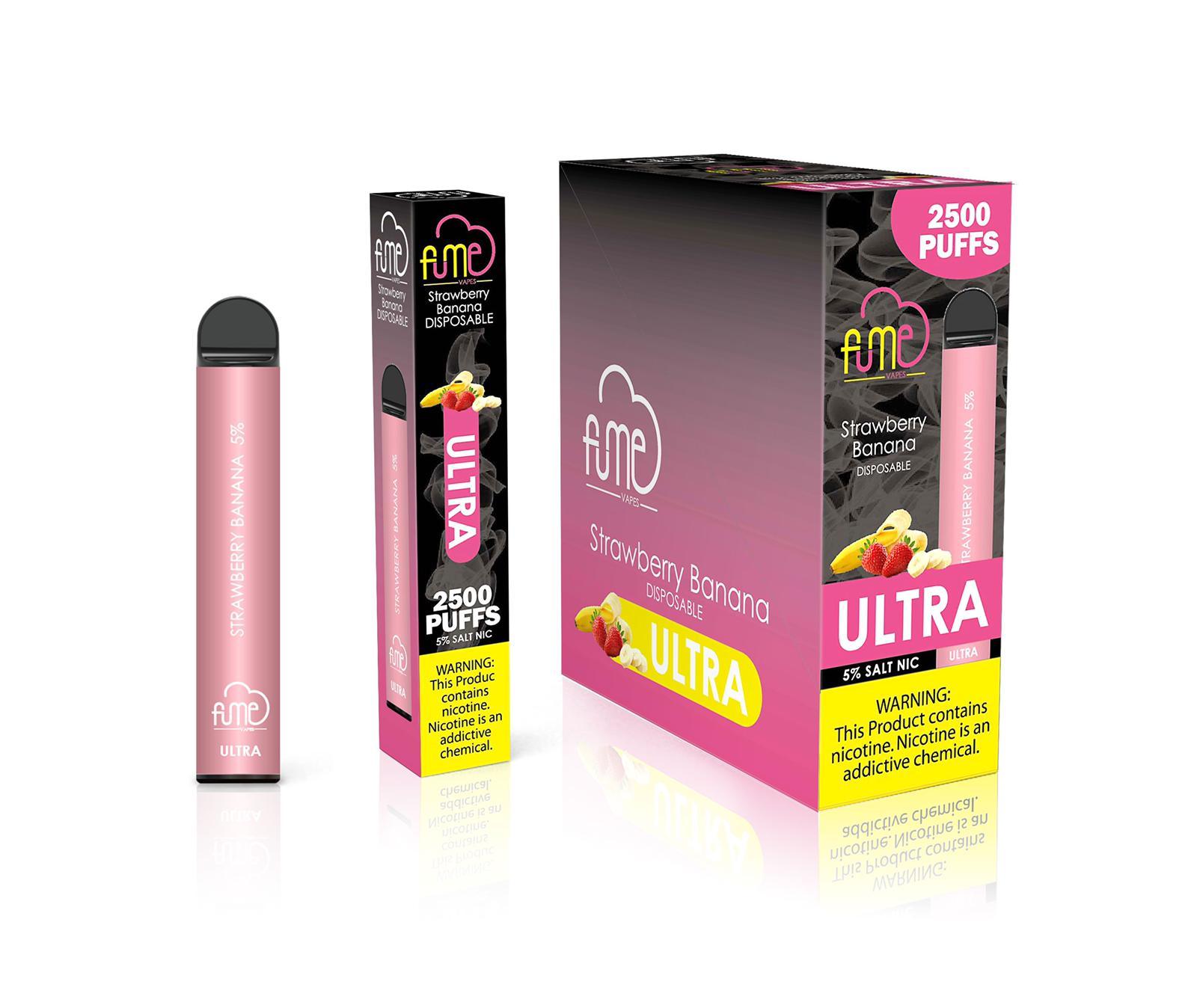 10 Pack Fume Ultra Disposable Vape 2500 Puffs - Strawberry Banana