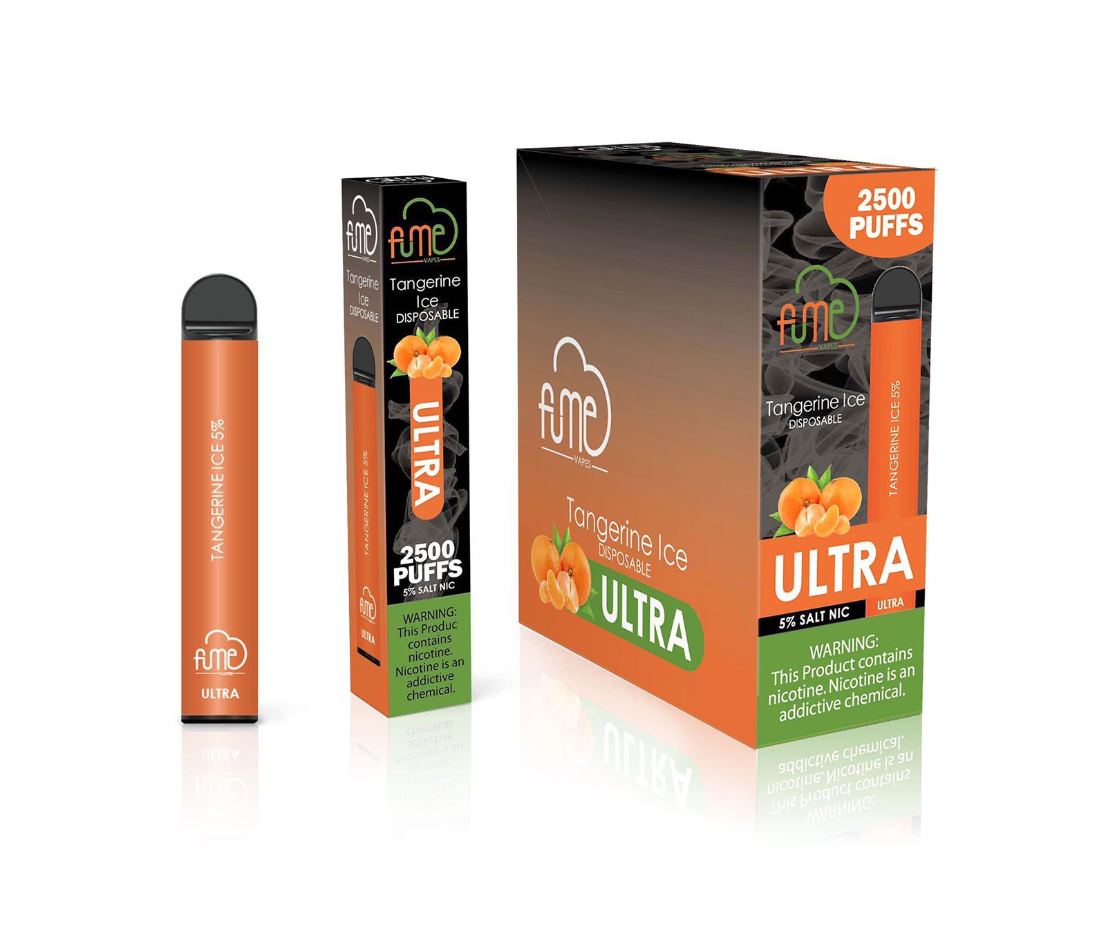 10 Pack Fume Ultra Disposable Vape 2500 Puffs - Trangerine Ice