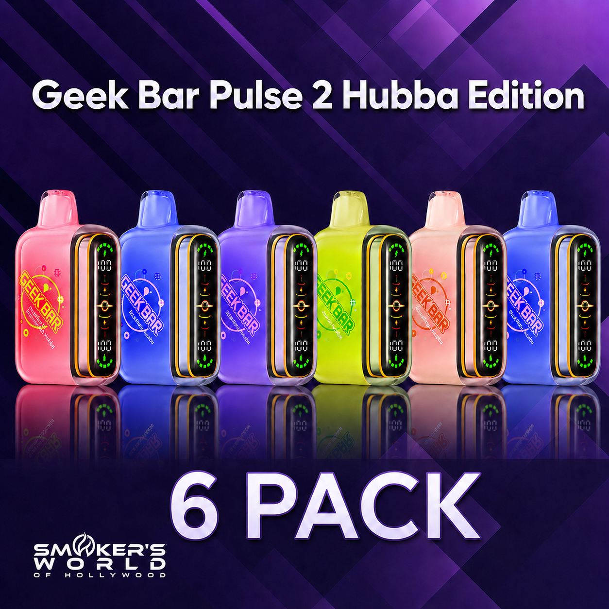 Smoker's World Geek Bar Pulse 2 Hubba Edition - 6 Pack