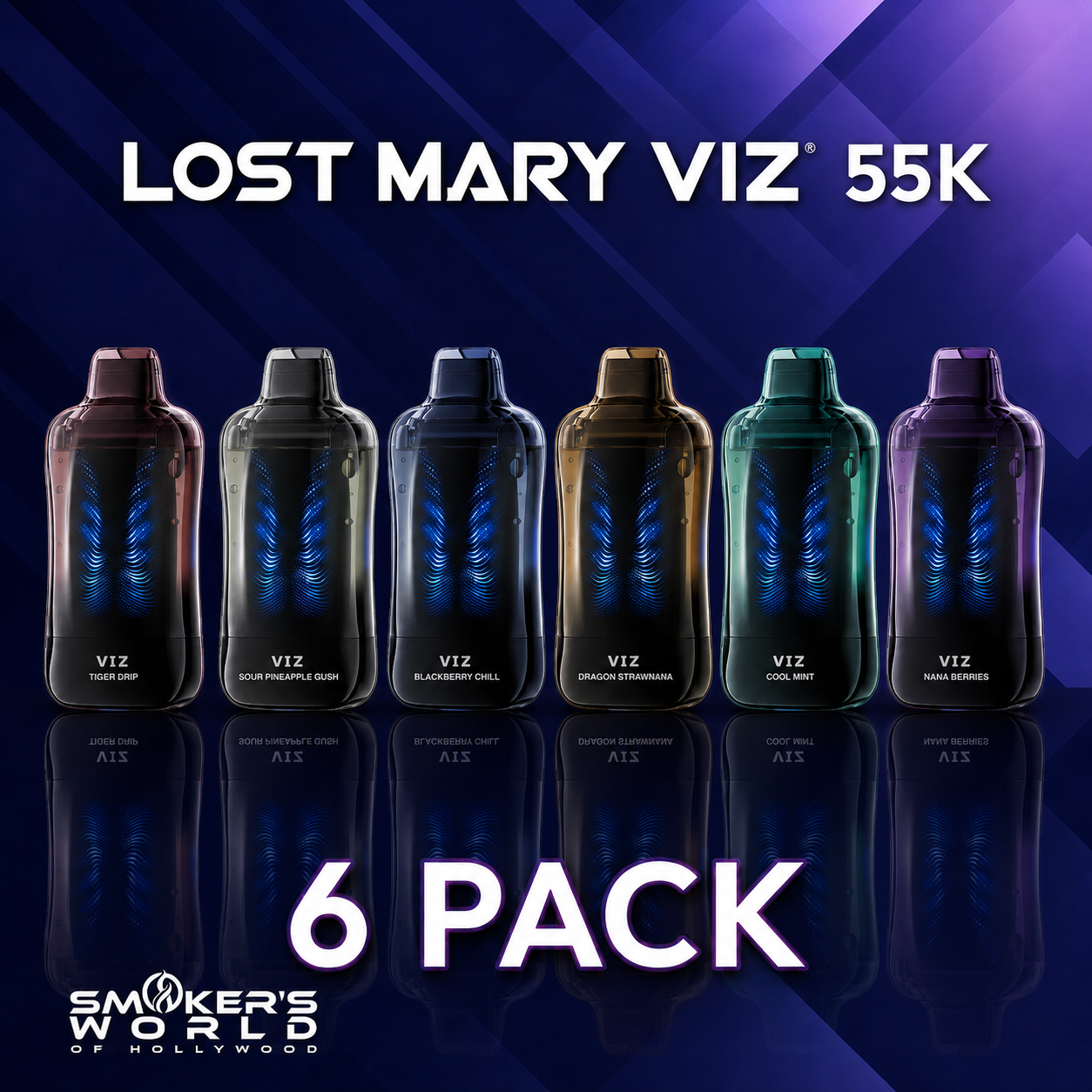 Lost Mary VIZ 55K Vape - 6 Pack