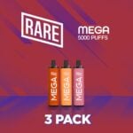 rare-mega-3-pack.jpg Rare Mega Disposable 5000 Puffs - 3 Pack