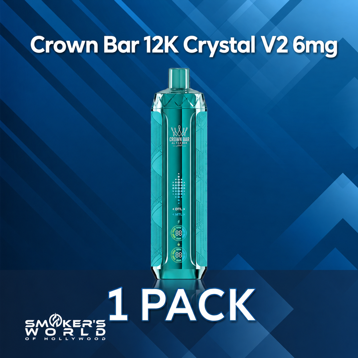 Crown Bar 12K Crystal V2 6mg Vapes - 1 Pack
