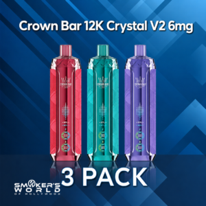Crown Bar 12K Crystal V2 6mg Vapes - 3 Pack