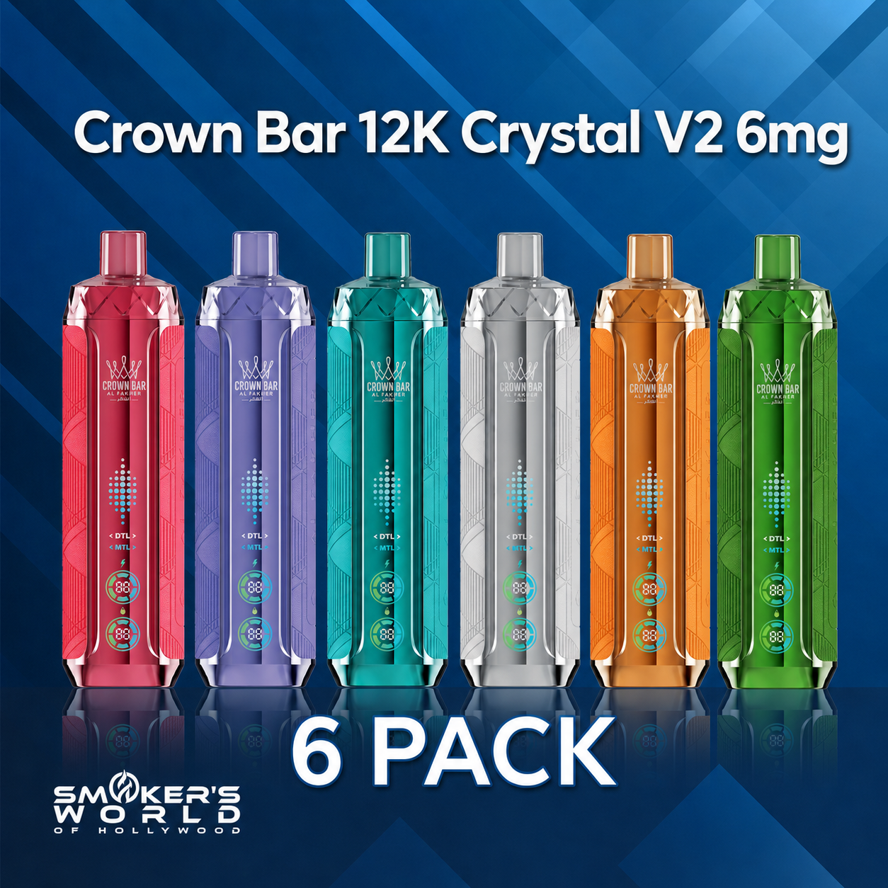 Crown Bar 12K Crystal V2 6mg - 6 Pack