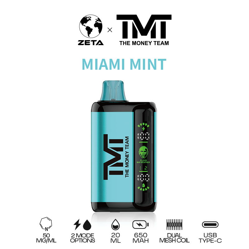 TMT Vape by Floyd Mayweather Miami Mint Flavor - Disposable Vape