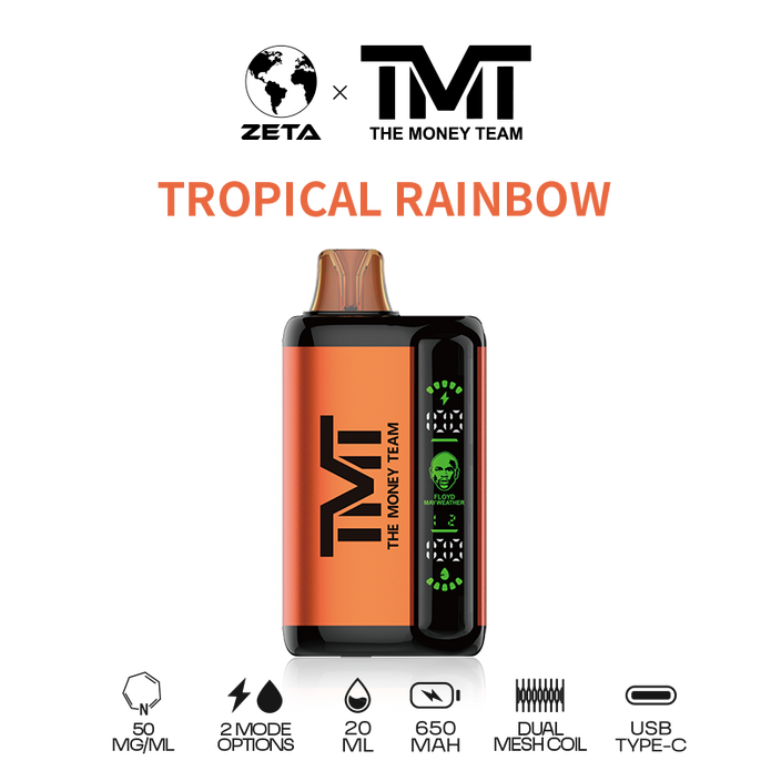 TMT Vape by Floyd Mayweather Tropical Rainbow Flavor - Disposable Vape