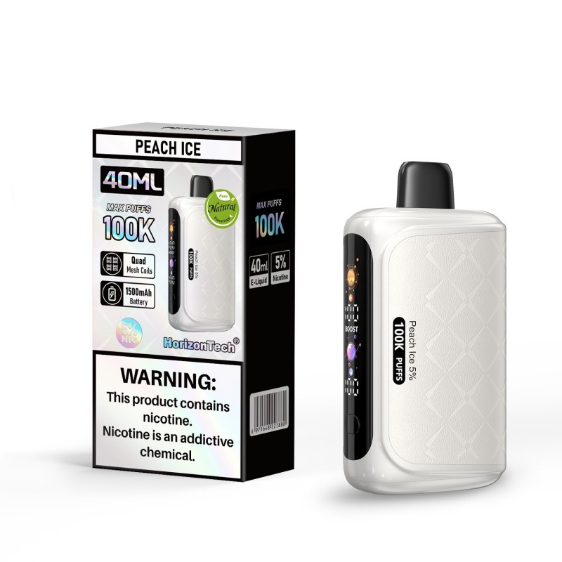 HorizonTech 100K Disposable Vape - Peach ice