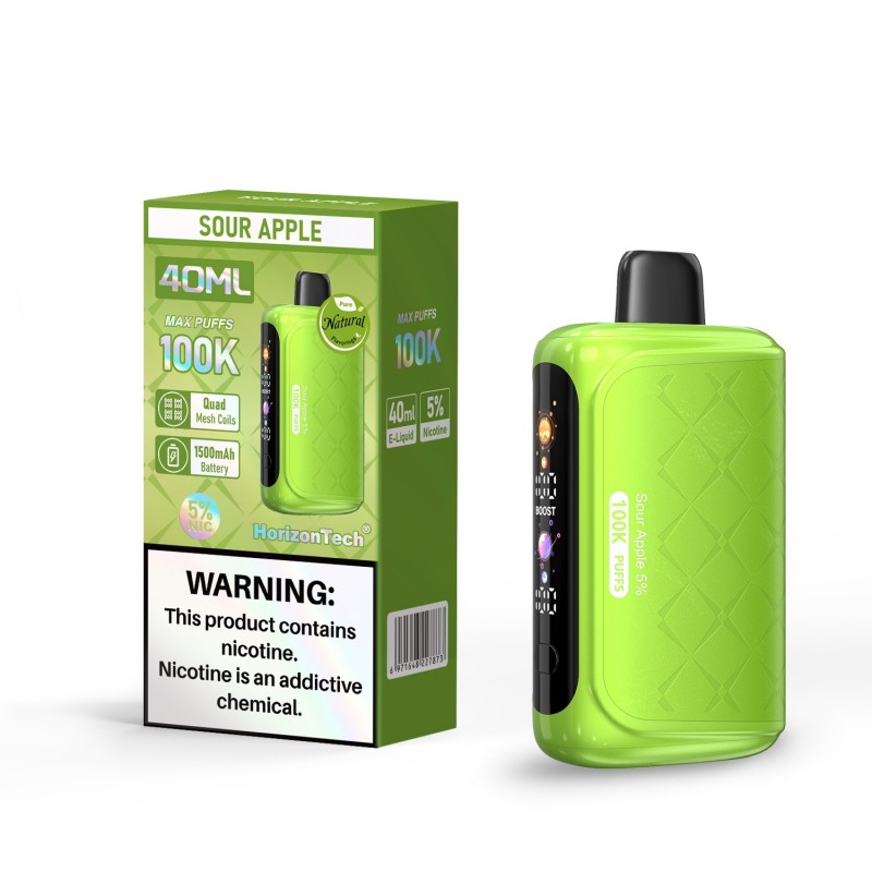 HorizonTech 100K Disposable Vape - Sour Apple Ice